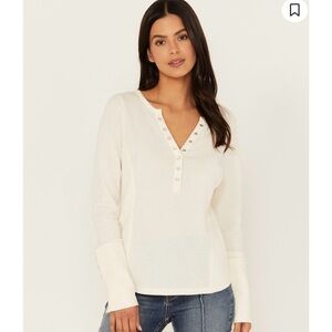 Idyllwind Cream Button-Accent Blouse